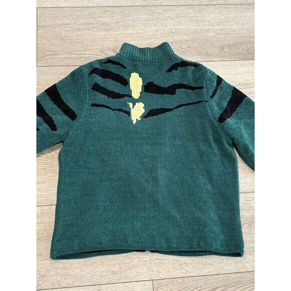 Jamie Sadock Sweater Womens L Green Full Zip Thick Knit Lined Golf Casual - Picture 8 of 8